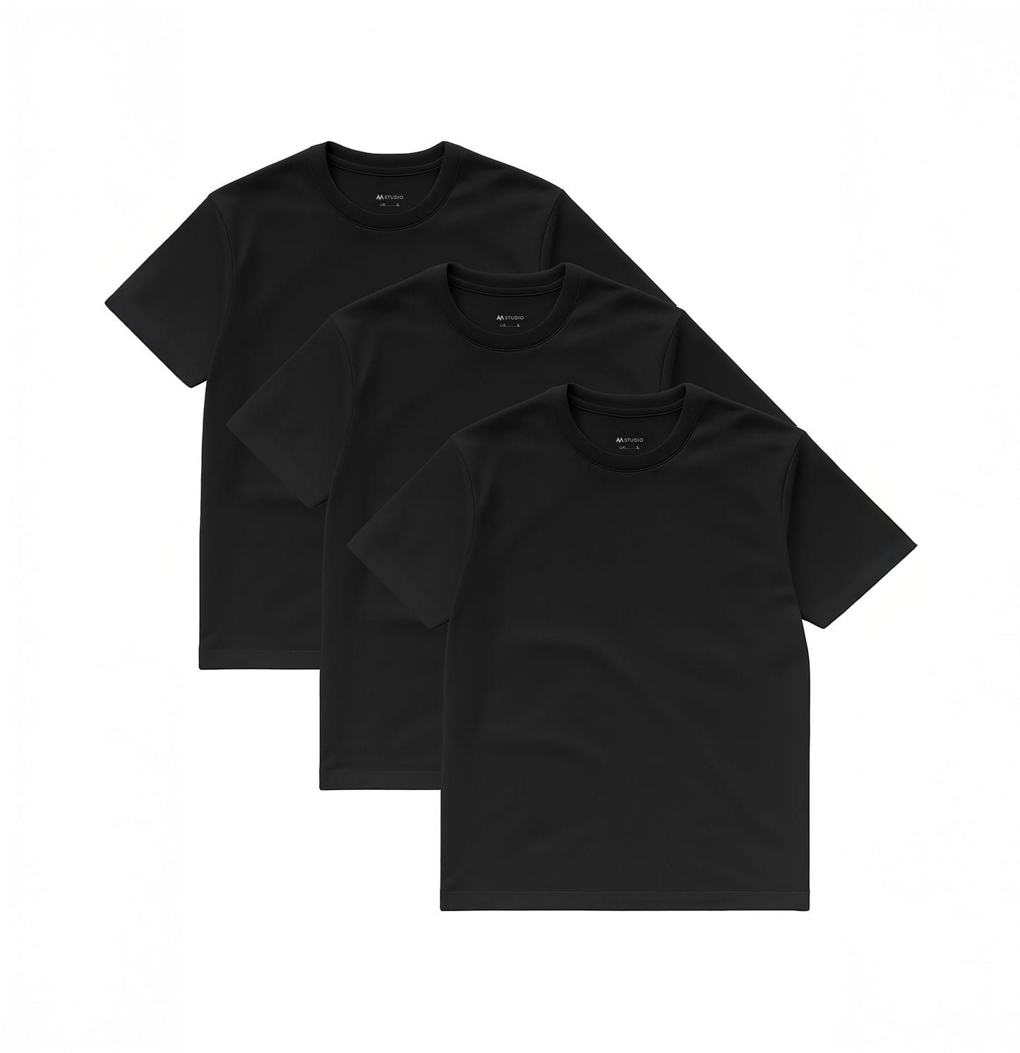 3-Pack Men's Regular Fit T-Shirt Black